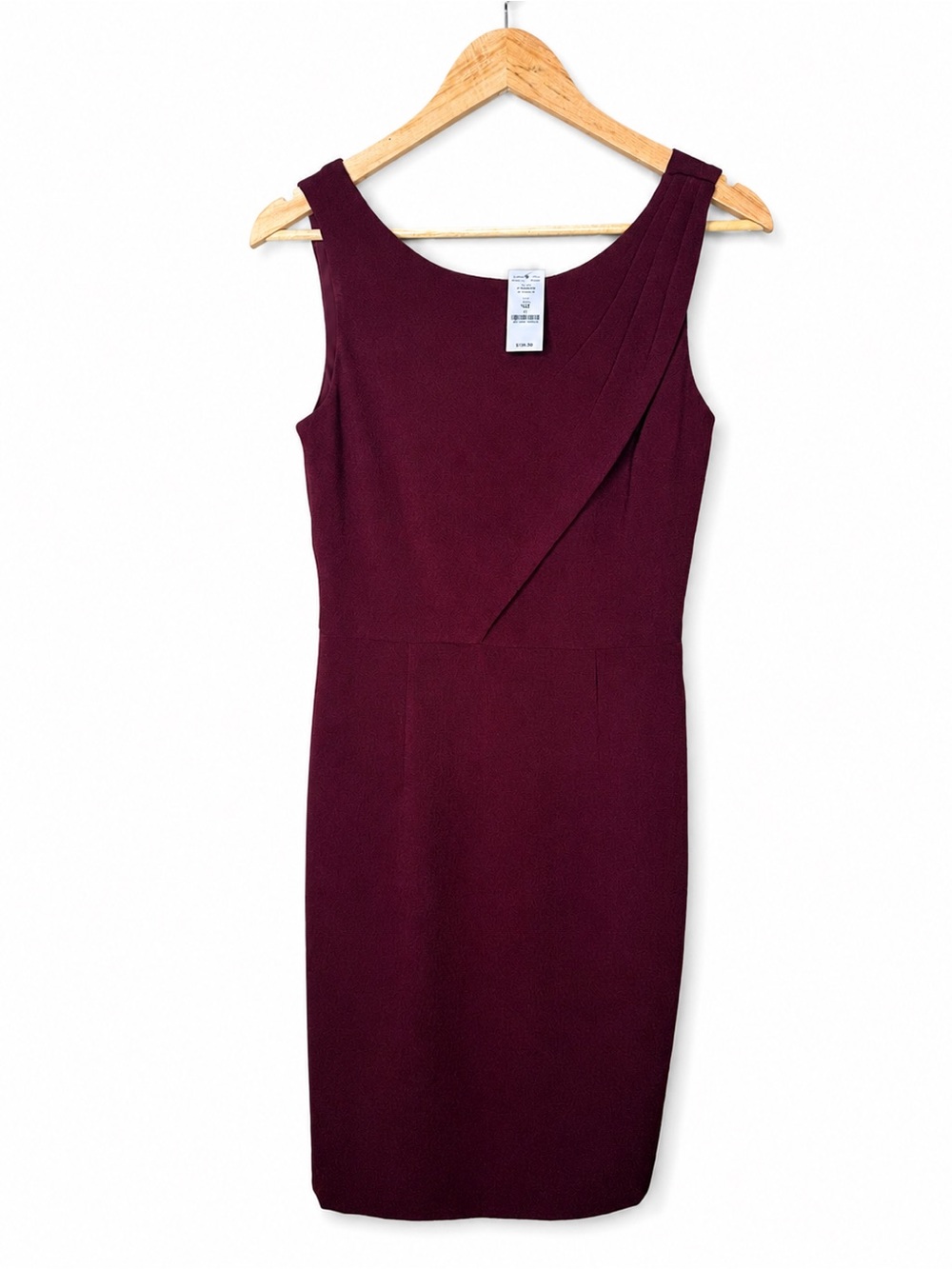White House Black Market Sleeveless Dress Maroon Size 2 NWT Elegant Wedding